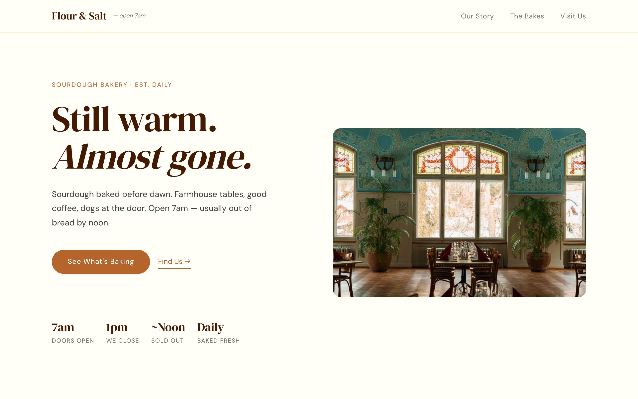 Flour & Salt — AI-generated site preview