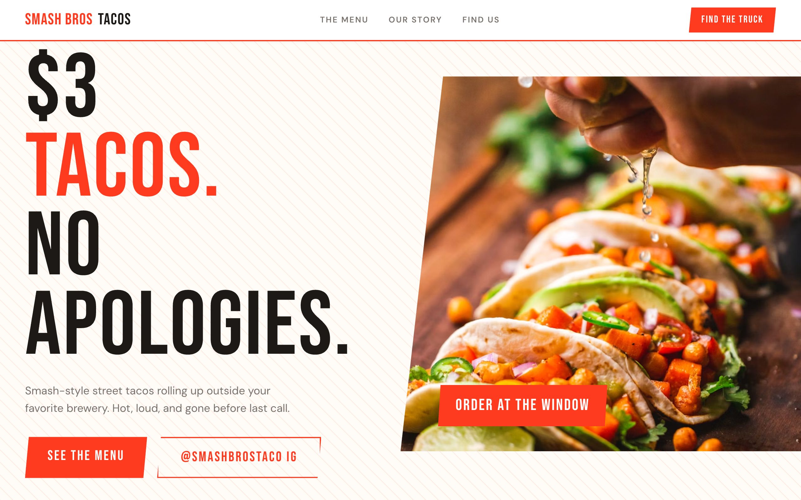 Smash Bros Tacos — AI-generated site preview