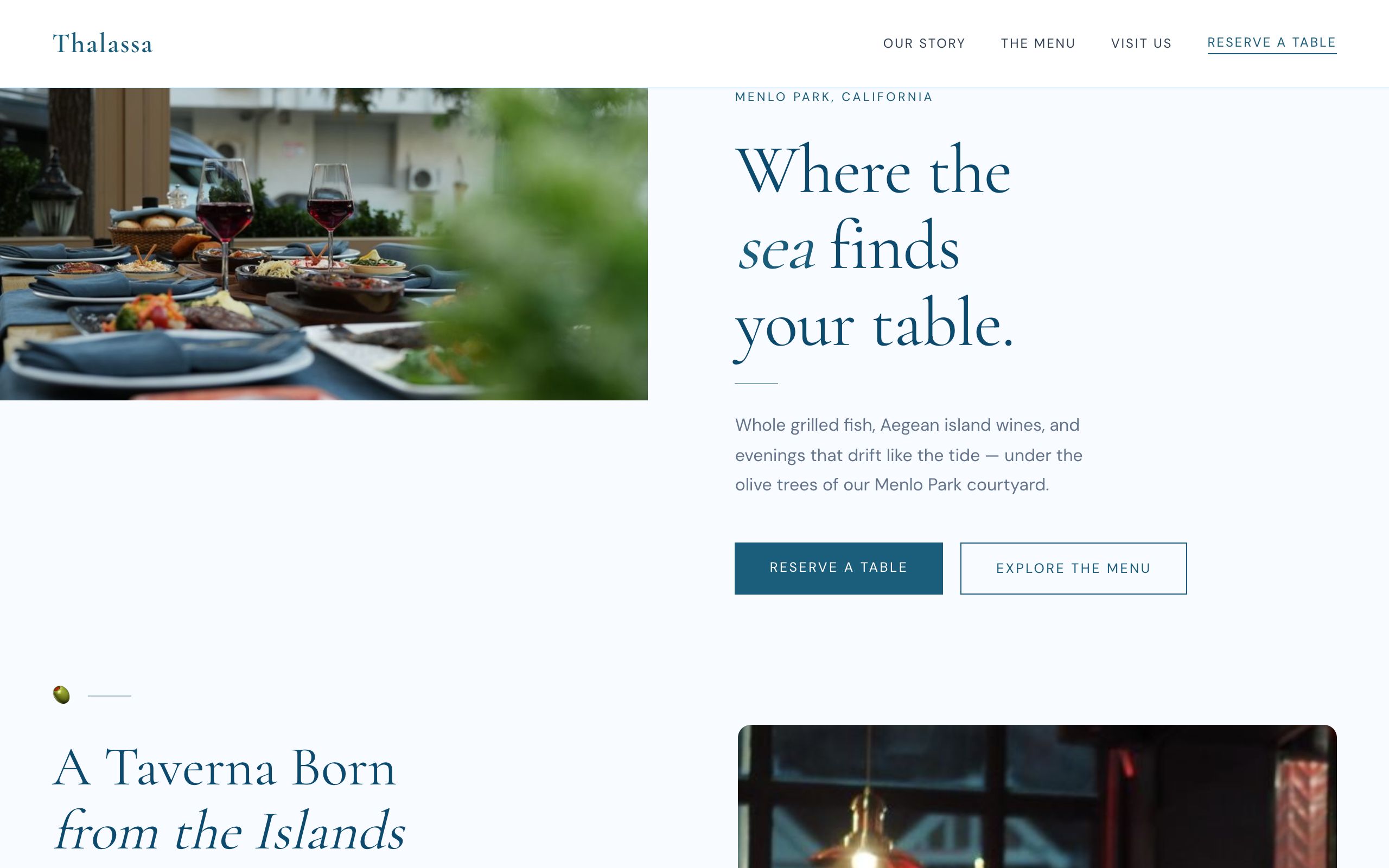 Thalassa — AI-generated site preview