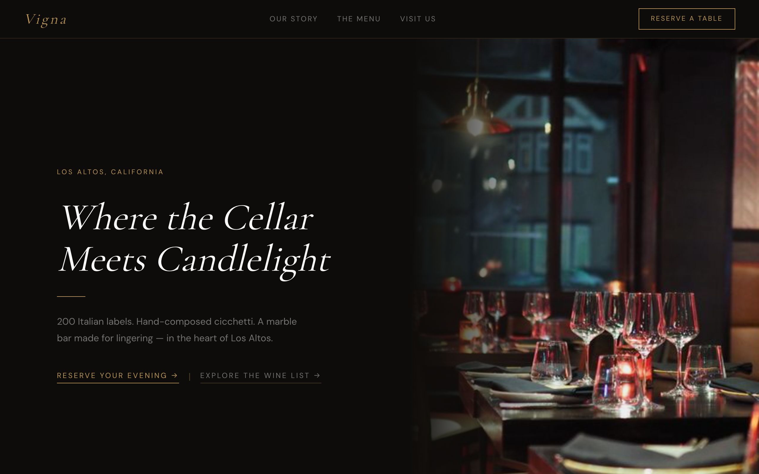 Vigna — AI-generated site preview